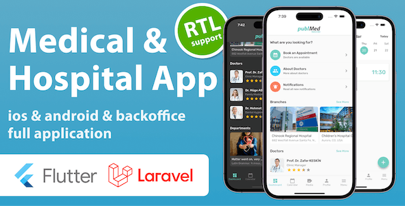 Flutter PublMed Hospital Medical Mobile App with Admin Panel | Flutter Laravel 9