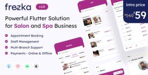 Frezka – Spa  Salon Management and Booking Flutter App