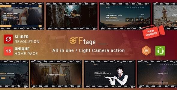Filmmaker, Movie Production Film Studio WordPress Theme - Ftage
