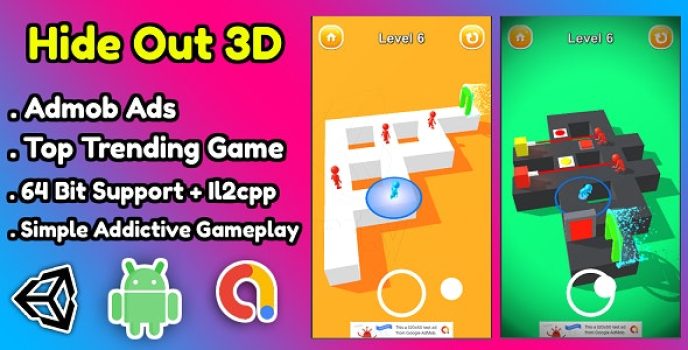 Hide Out 3D Game Unity Source Code + Admob Ads - Nulled