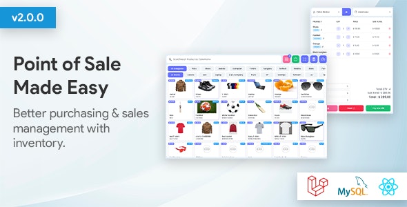 POS - Ultimate POS system with Inventory Management System - Point of Sales - React JS - Laravel POS