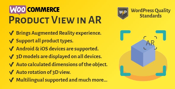 WooCommerce Product View in AR (Augmented Reality) | 3D Product View 1.2.0