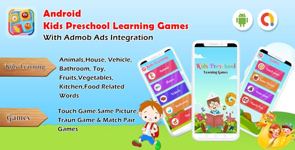 Android Kids Preschool Learning games - Baby First words (V_2)(Android 12)