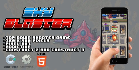 Sky Blaster - Construct 2 I Construct 3 Game
