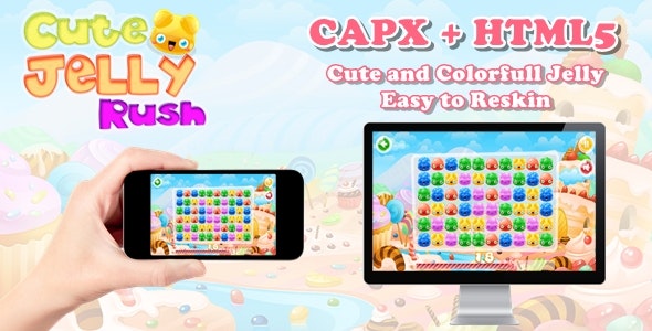 Cute Jelly Rush - Construct 2 Html5 Game