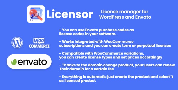 Licensor - License manager for WooCommerce and Envato
