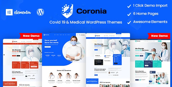 Coronia - Covid 19 & Medical WordPress Themes 1.1.1