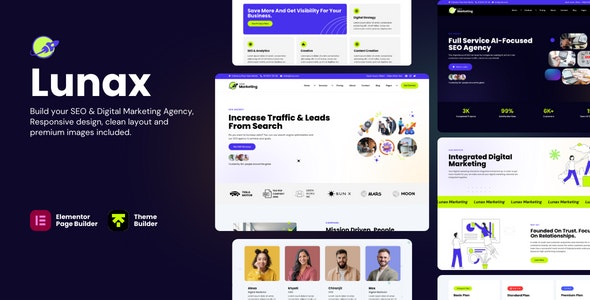 Lunax - Digital Marketing Agency SEO WordPress Theme