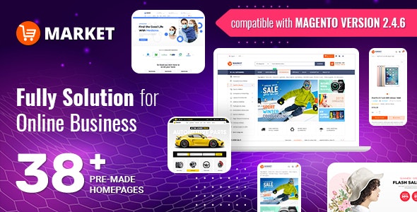 Market - Premium and Optimized Magento Theme (38+ Indexes)