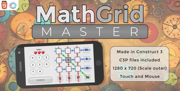 MathGrid Master - HTML5 Math game - Nulled