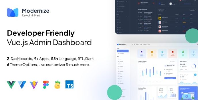 Modernize VueJs Admin Dashboard - Nulled