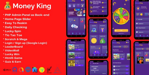Money King - Android Rewards Earning App With Admin Panel 1.0.4
