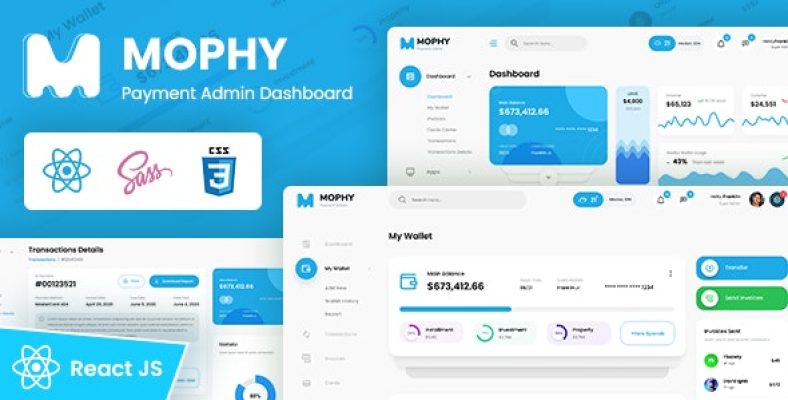MOPHY - Payment React Redux Admin Dashboard Template - Nulled