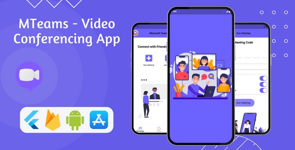 MTeams - Video Conference Chat App | Flutter Firebase | Android iOS