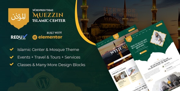Muezzin - Islamic Center Mosque WordPress Theme + RTL