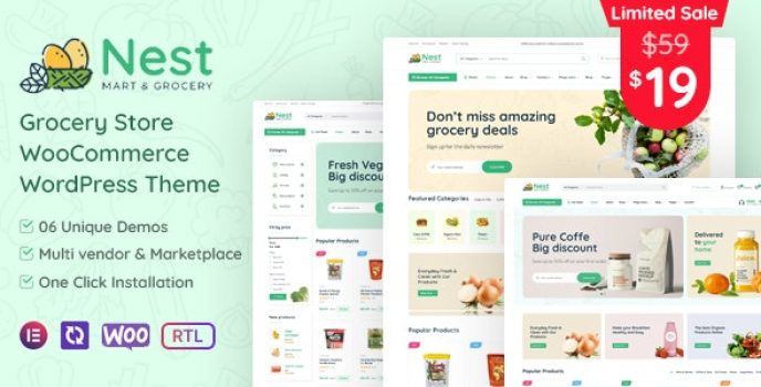 Nest – Grocery Store WooCommerce WordPress Theme