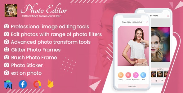 PhotoArt PhotoEditor - Glitter Effect, Frame and Filter | Android 11 Support