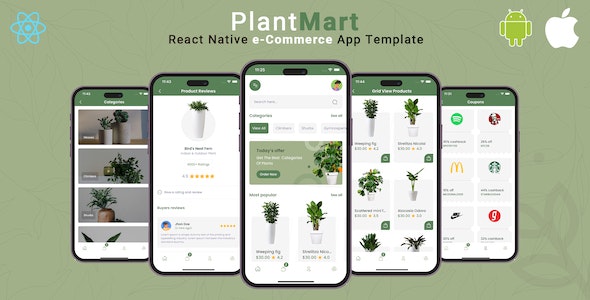 PlantMart | React Native eCommerce App Template - Nulled