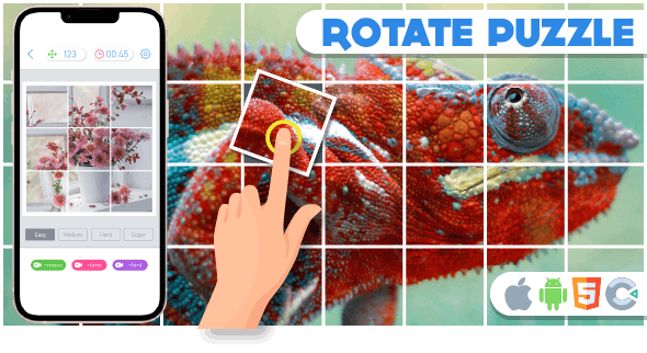 Premium Game - Rotate Puzzle Game - HTML5,Construct3