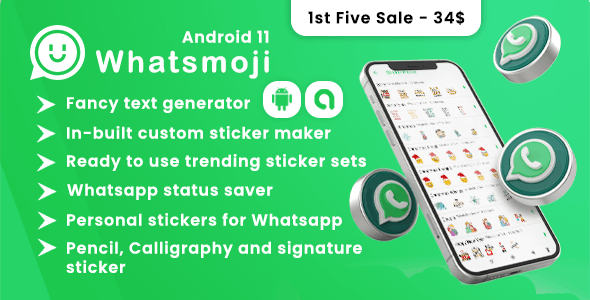 Whatsmoji - Sticker Maker and Status Saver (Android 11 Supported)