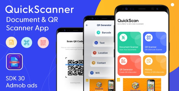 QuickScan - Document Scanner QR Code Scanner - QR Scanner with Admob Ads