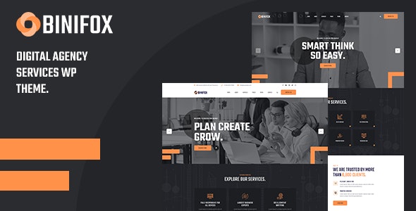 Binifox - Digital Agency Services WordPress Theme 1.0.7