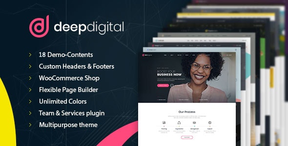 DeepDigital - Web Design Agency WordPress Theme