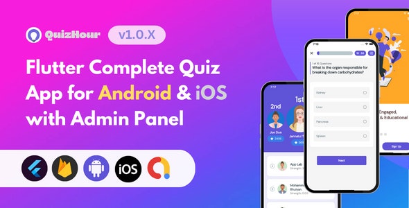 Quizhour - Flutter Quiz App for Android iOS with Admin Panel - Nulled