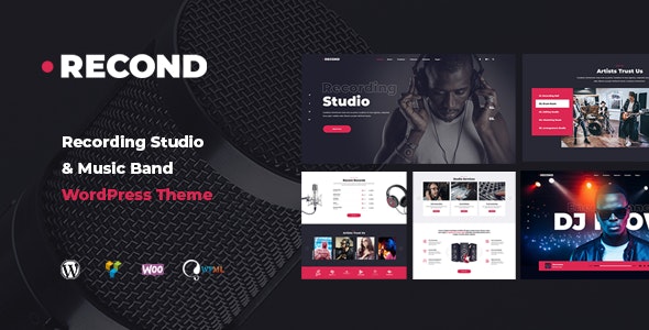 Recond - Recording Studio  Music Band WordPress Theme