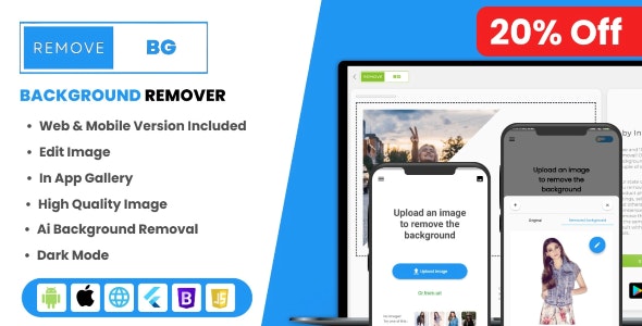 RemBG – Background Remover Flutter + WEB version 1.2 - Nulled