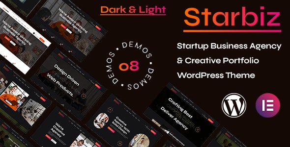Starbiz - Startup Business Agency  Creative Portfolio WordPress Theme