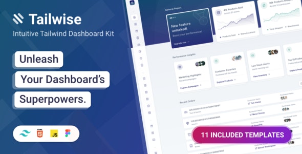 Tailwise - Tailwind CSS HTML Admin Dashboard Template - Nulled