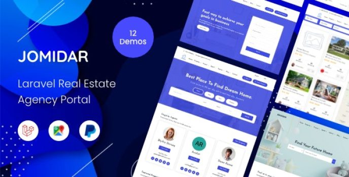 Jomidar – Laravel Real Estate Agency Portal