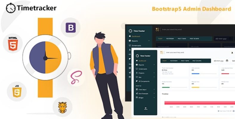 Timetracker - Time Tracking Management Bootstrap5 Admin Template - Nulled