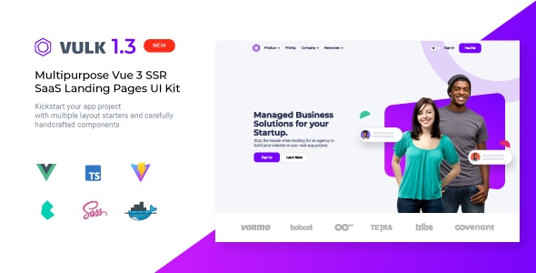 Vulk - Multipurpose Vue 3 SSR SaaS Landing Pages UI Kit