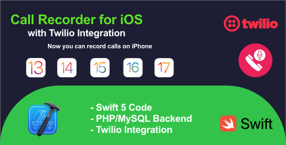 iOS Call Recording App Source ( Swift  Backend PHP )