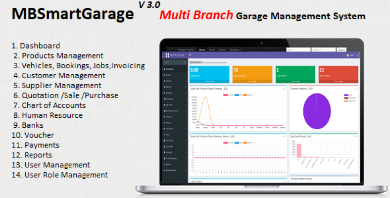 MBSmartGarage - Multi Branch Garage / Workshop Management System - Nulled