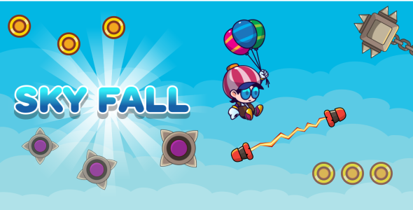 Sky Fall - Construct 3 Game - HTML5 - Nulled