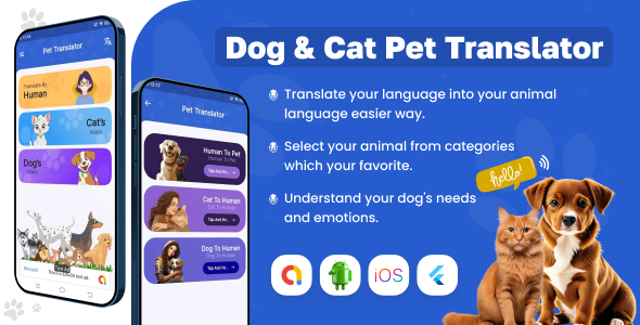 Pet Voice Translator | Dog Cat Voice Translator | Flutter Application