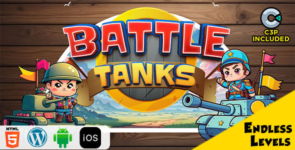 Tank Javascript Game Battle Tanks HTML5 Construct 3 Game - Nulled