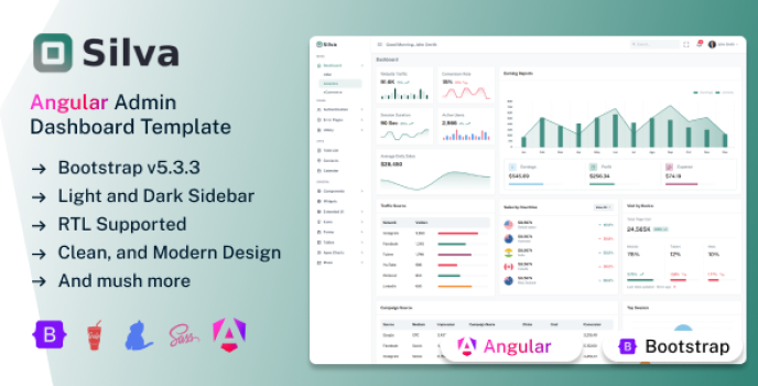 Silva - Angular Admin Dashboard Template - Nulled