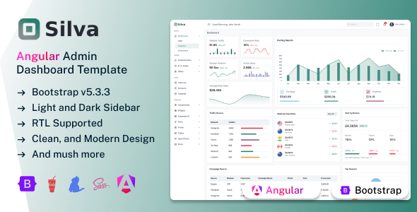 Silva - Angular Admin Dashboard Template - Nulled