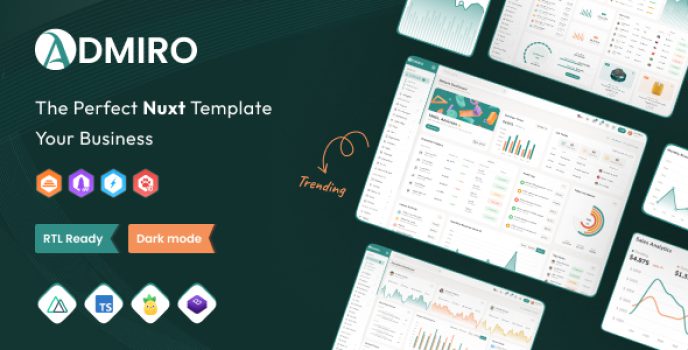 Admiro Vue Nuxt Admin Dashboard Template - Nulled