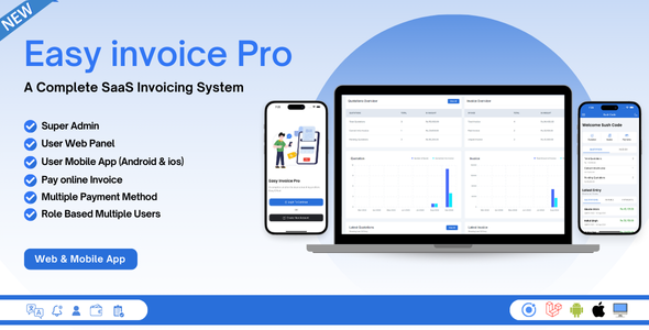 Easy Invoice Pro - SaaS invoicing system (ionic Laravel) Web and Mobile ...