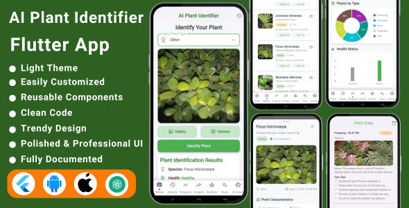 AI Plant Identifier Flutter App | Plant Care Recognition - Nulled