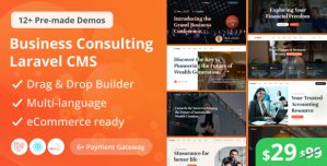 Bione – Business Consulting Laravel CMS With Live Page Builder
