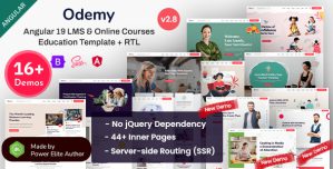 Odemy – Angular 19+ Online Courses Education Template