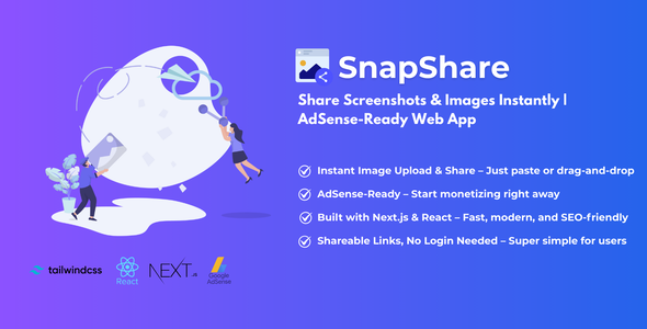 SnapShare - Share Screenshots and Images Instantly | Adsense Ready WebApp