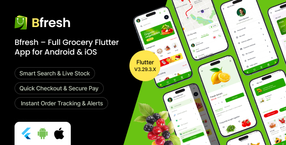 Bfresh – Full Grocery Flutter App for Android iOS - Nulled