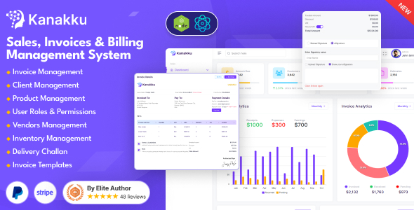 Kanakku - Full Stack Invoice Billing System | React.js + Node.js - Nulled